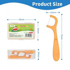 Bâtonnet de fil dentaire pour enfants personnalisable de qualité export avec cure-dent intégré pour l'hygiène buccale et étiquette personnalisable - Product Image 6
