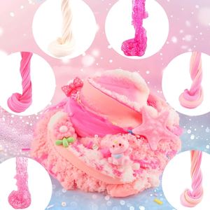 Surtido de Slime No Pegajoso que Combina Variedades de Nube, Cristal y Mantequilla, con Lindos Adornos y Bolas de Espuma, Regalo para Actividades Sensoriales - Product Image 3