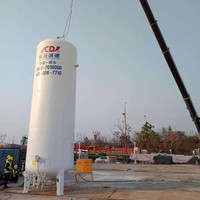 Réservoir de CO2 liquide vertical de 30 m3 2,16 Mpa à double isolation en acier au carbone Réservoir de stockage de dioxyde de carbone