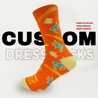 Chaussettes habillées tricotées de haute qualité, design personnalisé, colorées et amusantes, en coton respirant