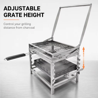 Barbecue à charbon avec grille rotative BlazeFor pour un barbecue efficace et des grillades parfaites lors de vos réunions de famille