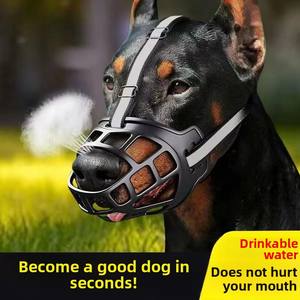 Zhejiang anpassbare Silikon Hunde mündung Kunststoff Haustier Halsband Leinen geschirr erhältlich 3 einfarbige Anti-Biss Korb Schnauze Haustiere - Product Image 6