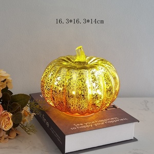 Nouveauté en promotion : Guirlande lumineuse LED en verre en forme de citrouille féerique pour Halloween, Thanksgiving, la Saint-Valentin et les décorations de fêtes - Product Image 2