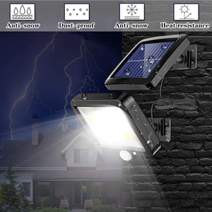 Projecteur d'extérieur à large faisceau avec capteur de mouvement, imperméable conforme à la norme IP65, 100 LED, énergie solaire, éclairage mural pour Patio, porche, <span class=keywords><strong>Garage</strong></span> - Product Image 2