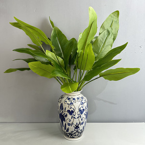 Feuilles de bananier artificielles, verdure en plastique, aménagement paysager intérieur/extérieur, ornement de jardin, décoration intérieure, plante artificielle, fleurs en plastique - Product Image 2
