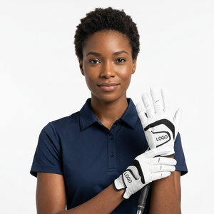 Gants de golf en cuir véritable Cabretta blanc de haute qualité pour hommes, avec logo personnalisé, antidérapants, pour usage sportif en extérieur, personnalisables - Product Image 3