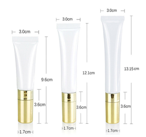 IBELONG 10G 15G 20G Kem Mắt Nhựa PE Rỗng Màu Trắng Ống Bóp Mềm 15Ml Kèm Dụng Cụ Bôi Kim Loại - Product Image 2