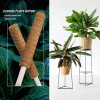 Tige de mousse de coco de 40 cm, bâton de soutien pour plantes grimpantes en fibre de coco, poteau de croissance pour plantes 'Turtle Back', bâton de coco en fibre de coco