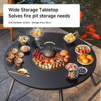 Réchaud à charbon de bois pour le thé, barbecue extérieur, camping, ensemble complet portable, foyer de jardin, grillades pour pique-nique, utilisations en camping