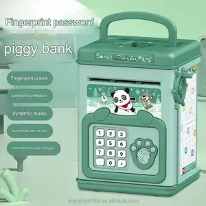 Children's password piggy bank fingerprint unlock can be saved saving bank anti-fall deposit box gifts for men and girls