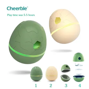 2023 Cheerble दुष्ट अंडा एलईडी रोशनी हिला स्मार्ट स्वचालित इंटरैक्टिव पालतू खिलौना और इलाज की मशीन कुत्ते और बिल्ली खिलौना