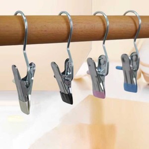 DS4237 Crochets de suspension pour linge, pinces, cintres pour bottes, organisateur de leggings pour placard, cintre de voyage en acier inoxydable, pinces <span class=keywords><strong>à</strong></span> linge pour séchage - Product Image 3