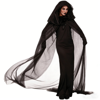 Jupe de sorcière médiévale pour fête de Noël - Costume de luxe pour femmes adultes en gros, style gothique noir, Halloween et rassemblements festifs