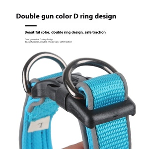 Reflektieren des Hunde halsband mit doppeltem D-Ring-verstellbares Nylon-No-Pull-Halsband mit nächtlichen Sicherheits streifen für kleine bis große Katzen und Hunde - Product Image 5