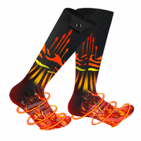 Chaussettes chauffantes rechargeables améliorées en usine pour femmes et hommes, chauffe-pieds avec contrôle par application, 4 réglages, séchage rapide, polyester, 5000 mAh, pour l'extérieur