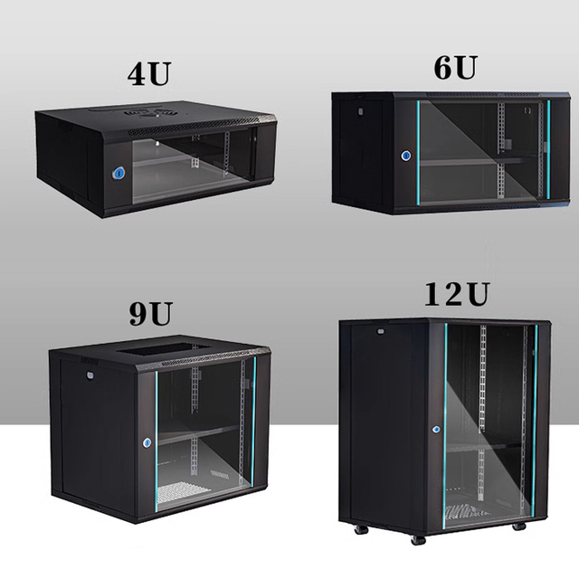 4U 6U 9U 12U 14U Wall Mount Cabinet Enclosure Network Rack