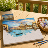 Kit de peinture par numéros Venise Grand Canal Santa Maria Della Salute DIY Acrylique Toile de lin Artisanat Loisirs Créatifs Cadeau Décoration Murale