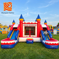 Château gonflable de Noël personnalisé, facile à installer, château gonflable rebondissant pour enfants