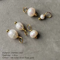 eManco 5PCS Pendentifs Breloques Perles d'Eau Douce Accessoires DIY pour Colliers et Bracelets Bijoux Populaires