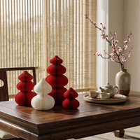 Support pliable en nid d'abeille pour décorations de festival, centre de table chinois rouge pliable pour présentation, petit accessoire de décoration intérieure