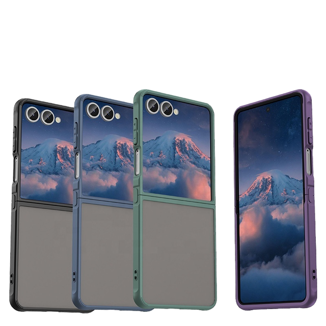 Frosted Matte Hard PC & TPU Carbon Fiber Shockproof Business Design Phone Case for Samsung Z Flip 7