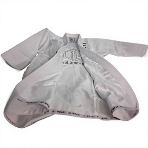 Kimono de BJJ Hi-Wear Deportivo Negro para Adultos Unisex, Uniforme de Artes Marciales de Algodón con Cinturón Blanco, 450g, Secado Rápido y Transpirable - Product Image 3