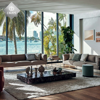 Sillón Esquinero Individual de Cuero Moderno de Alta Calidad, Estilo Italiano, Muebles para Sala de Estar, Conjunto de Sofá de Cuero de Una Plaza