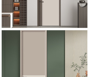 Puerta Minimalista de Contrachapado con Aislamiento Acústico para Uso Interior en Dormitorios, Superficie Acabada, Apertura Manual - Product Image 6