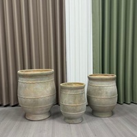 Pot de fleurs en fibre de verre minimaliste moderne, 3 tailles, avec trous de drainage pour une utilisation en intérieur/extérieur, décoration de jardin et de maison