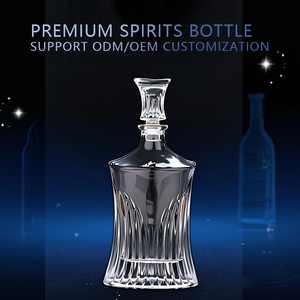 Haute Qualité Transparent Clair Vide Vodka Liqueur Gin Rhum Tequila Spiritueux Bouteilles En Verre Cristal <span class=keywords><strong>Bouchon</strong></span> <span class=keywords><strong>De</strong></span> <span class=keywords><strong>Bouteille</strong></span> - Product Image 6