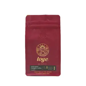 Custom Printed Private Label 100g 250g 500g 1kg Resealable Black Aluminum Foil Flat Bottom Coffee Beans Packaging Bag With Valve