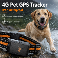 Perangkat Pelacak GPS Mini untuk Hewan Peliharaan Pelacakan Waktu Nyata Alarm Geo-fence Baterai Tahan Lama Jaringan 4G Tag Kalung Anti-Hilang Riwayat Rute
