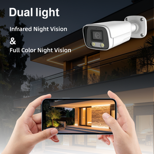 Visión nocturna HD 5MP AI POE Red IP Sistema de cámara Exterior Hogar CCTV Seguridad Movimiento impermeable/Seguimiento humano Carcasa de metal - Product Image 5