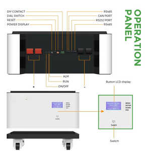 Système de stockage d'énergie solaire empilable 51,2 V 48 V 800 Ah 40 kWh Lithium LifePo4 10 kW 20 kW 30 kW 50 kW Type séparé - Product Image 4