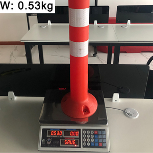 Seguridad vial en la carretera, 750mm/75cm, poste de advertencia naranja/rojo, poste delineador con cinta reflectante de alta calidad - Product Image 6