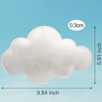 Décoration Nuage en Feutre Suspendue pour Chambre d'Enfant, Ornement Créatif et Adorable, Design Cartoon, Breloque de Sac Mignonne