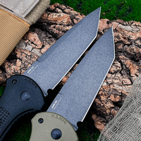 Couteau tactique de chasse en plein air BM 9070, lame multi-types D2, manche en fibre de nylon, couteau pliant de camping, couteau de poche EDC, multi-outils personnalisé