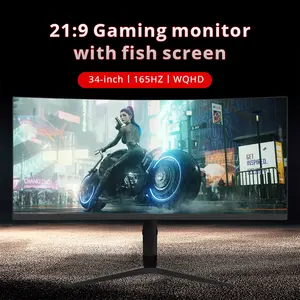 Factory Direct Sales 24" 27" 34 Inch Flat Curved Ips Screen 1k 2k 4k Resolution Gaming Monitor 165hz