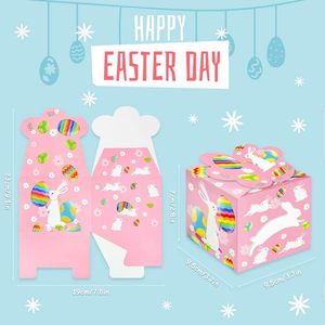 Caja <span class=keywords><strong>de</strong></span> Regalo <span class=keywords><strong>de</strong></span> Pascua, Cesta <span class=keywords><strong>de</strong></span> Cartón con Forma <span class=keywords><strong>de</strong></span> Conejo y Pollo para Dulces, Contenedor Hueco para Golosinas y Galletas con Ventana <span class=keywords><strong>de</strong></span> PVC - Product Image 2