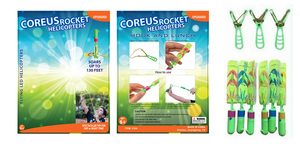 LINGSHOT LED Light-Up Helicopter Play Set 6 helicópteros y 3 tirachinas Cohete de juguete al aire libre con sonido - Product Image 5