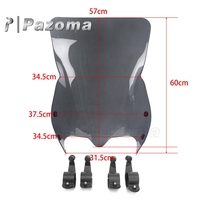 Pare-brise de moto, déflecteur avant avec pinces de fixation pour Suzuki Boulevard M109R M50 M90 2006-2016