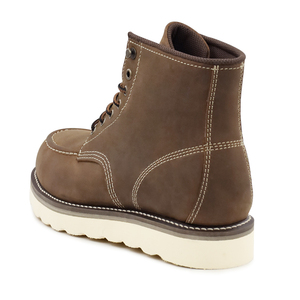 Botas <span class=keywords><strong>de</strong></span> Tobillo <span class=keywords><strong>de</strong></span> Cuero Impermeables con Punta <span class=keywords><strong>de</strong></span> Acero para <span class=keywords><strong>Hombre</strong></span>, Estilo Clásico Británico, Botas <span class=keywords><strong>de</strong></span> Vestir y <span class=keywords><strong>de</strong></span> Senderismo para <span class=keywords><strong>Hombre</strong></span>, Estilo <span class=keywords><strong>Vaquero</strong></span> Marrón - Product Image 3