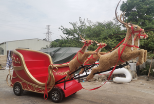 Décorations <span class=keywords><strong>de</strong></span> Noël commerciales pour l'extérieur, ornements <span class=keywords><strong>de</strong></span> Père Noël grandeur nature, décorations <span class=keywords><strong>de</strong></span> traîneau <span class=keywords><strong>de</strong></span> Noël électriques - Product Image 3
