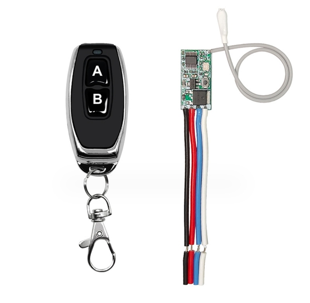 433MHz Wireless RF Remote Control DC6V 12V 24V Mirco Switch Receiver Module DIY With Long Range Transmitter Light ON/OFF
