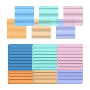 HengXin Transparent <b>Sticky</b> <b>Note</b> 3*3inch With Line Stationery Macaron Color School Supplies - Product Image 2