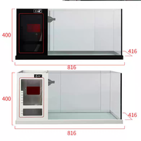 Aquarium de récif corallien 2026 Mercury Explorer 80C Amélioré 100L Verre flotté ultra-clair à faible teneur en fer de qualité UHA avec filtre latéral (cuvette nue)