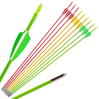 Nouvelles flèches en carbone mixte avec plumes naturelles en forme de gourde pour le tir à la cible, la chasse et la pratique de l'arc classique