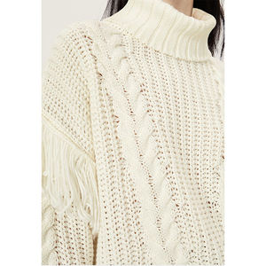 Dolcevita spesso personalizzato <span class=keywords><strong>con</strong></span> frangia per donna - Product Image 4