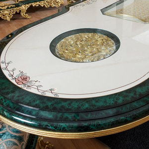 Commercio all'ingrosso stile reale medio-orientale di lusso oro nero <span class=keywords><strong>tavolo</strong></span> da pranzo <span class=keywords><strong>e</strong></span> sedia mobili Set <span class=keywords><strong>tavolo</strong></span> da pranzo Set per 8 - Product Image 6