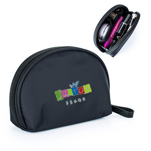 Borsa di bellezza cosmetica in Nylon da donna mezza luna borsa per il trucco alla moda - Product Image 1